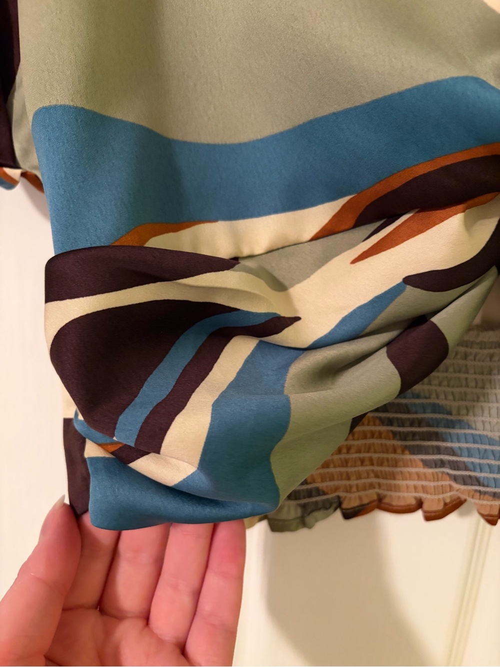 Dynamite Multi-Color Wave Twist-Front Crop Top - Picture 3 of 6